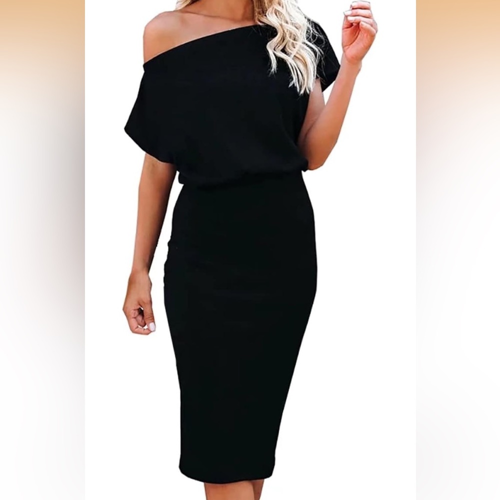 Elegant Black Midi Dress